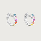 The Journey Hoops Signature Rainbow in 18K White Gold