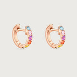 The Journey Hoops Signature Rainbow in 18K Rose Gold
