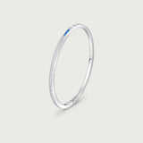 The Journey Bracelet Diamond and Blue Sapphire in 18K White Gold