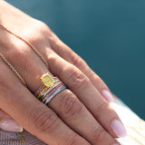 The Journey Ring Diamond and Emerald in 18K Rose Gold