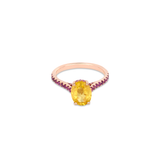 The Chroma Yellow Sapphire Cocktail Ring in 18K Rose Gold