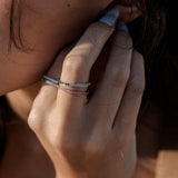 The Journey Ring Diamond and Emerald in 18K Rose Gold
