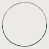 Diamond and Emerald Tennis Necklace