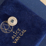 The Alice Blue Sapphire and Diamond Sphère in 18K White Gold