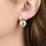 Studs Emerald in 18K Rose Gold