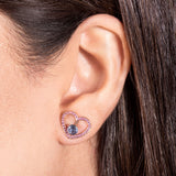 The Heart Halo Pink Sapphires in 18K Rose Gold