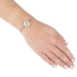 The Alice White Opal Cabochon and Diamonds Eclipse in 18K White Gold