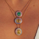 The Alice Emerald and Pink Sapphire Sphère in 18K Rose Gold