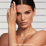 The Alice Black and White Diamond Sphère in 18K White Gold