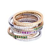 The Journey Ring Diamond and Emerald in 18K Rose Gold
