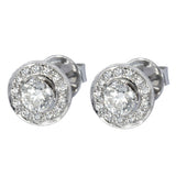 Studs Diamond In 18k White Gold