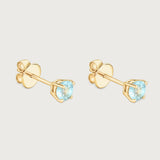 Studs Blue Topaz in 18K Yellow Gold Amelia Windsor Collection