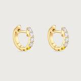 The Journey Hoops Diamond and Yellow Sapphire in 18K Yellow Gold