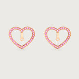 The Heart Halo Pink Sapphires in 18K Rose Gold