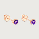 Studs Amethyst in 18K Rose Gold