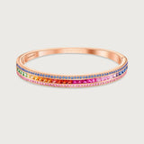 The Union Bracelet Rainbow Radiant in 18K Rose Gold