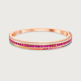 The Union Radiant Ruby Rainbow in 18K Rose Gold