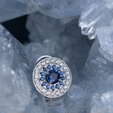 My Universe Clip Earrings Blue Sapphire and Diamonds in 18K White Gold