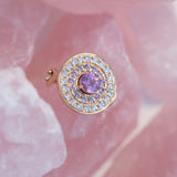 My Universe Clip Earrings Pink Sapphire and Diamonds in 18K Rose Gold