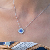 My Universe Necklace and Hand-Chain Blue Sapphire and Diamonds in 18K White Gold
