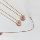 My Universe Necklace and Hand-Chain Pink Sapphire and Diamonds in 18K Rose Gold