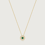 My Universe Necklace and Hand-Chain Emerald and Diamonds in 18K Yellow Gold