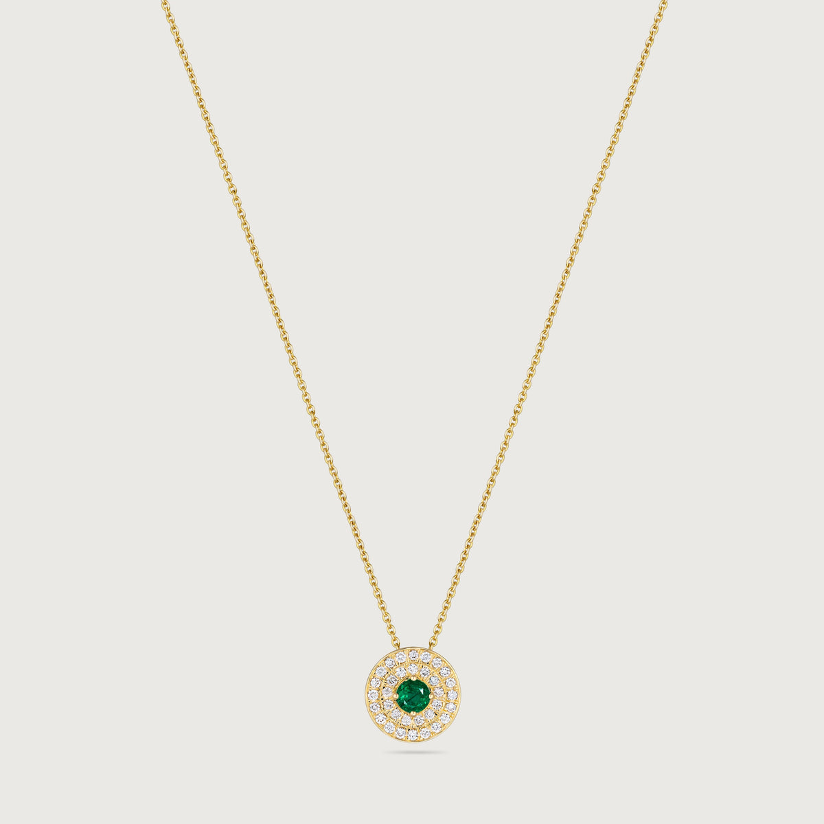 My Universe Necklace Hand Chain Emerald Diamonds