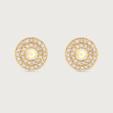 My Universe Earring Halos Double Diamond in 18K Yellow Gold