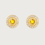My Universe Clip Earrings Yellow Sapphire and Diamonds in 18K Yellow Gold