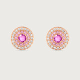 My Universe Clip Earrings Pink Sapphire and Diamonds in 18K Rose Gold