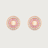 My Universe Earring Halos Pink Sapphire and Diamonds in 18K Rose Gold