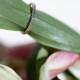The Journey Ring Diamond and Blue Sapphire in 18K White Gold