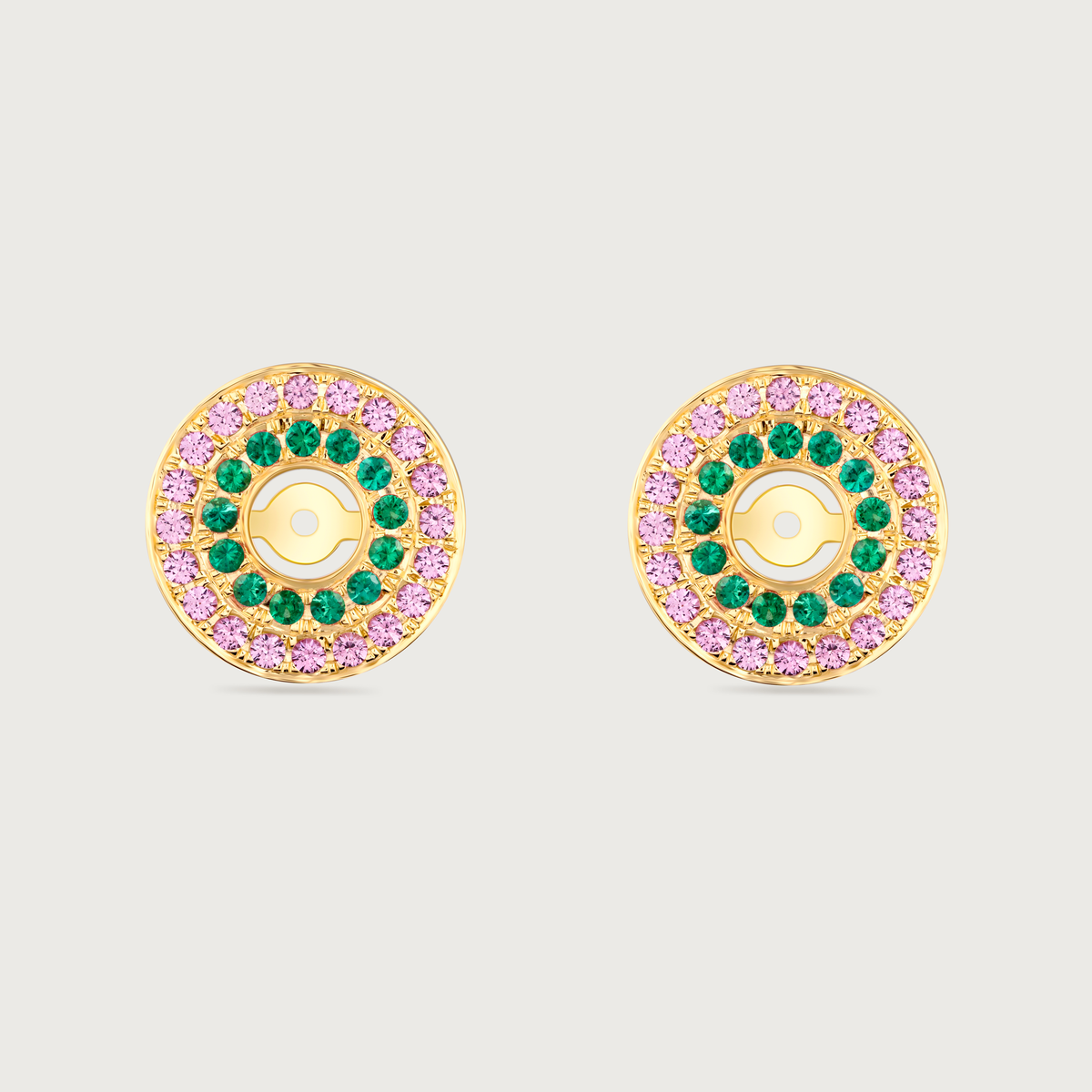My Universe Earring Halos Emerald Sapphire