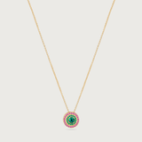 My Universe Necklace and Hand-Chain Emerald and Pink Sapphire