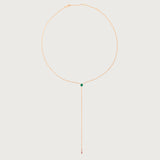 The Anima Emerald Necklace in 18K Rose Gold