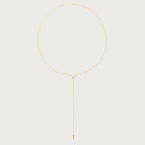 The Anima Round Pie-Cut Diamond Necklace in 18K Yellow Gold