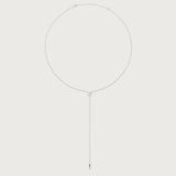The Anima Round Pie-Cut Diamond Necklace in 18K White Gold