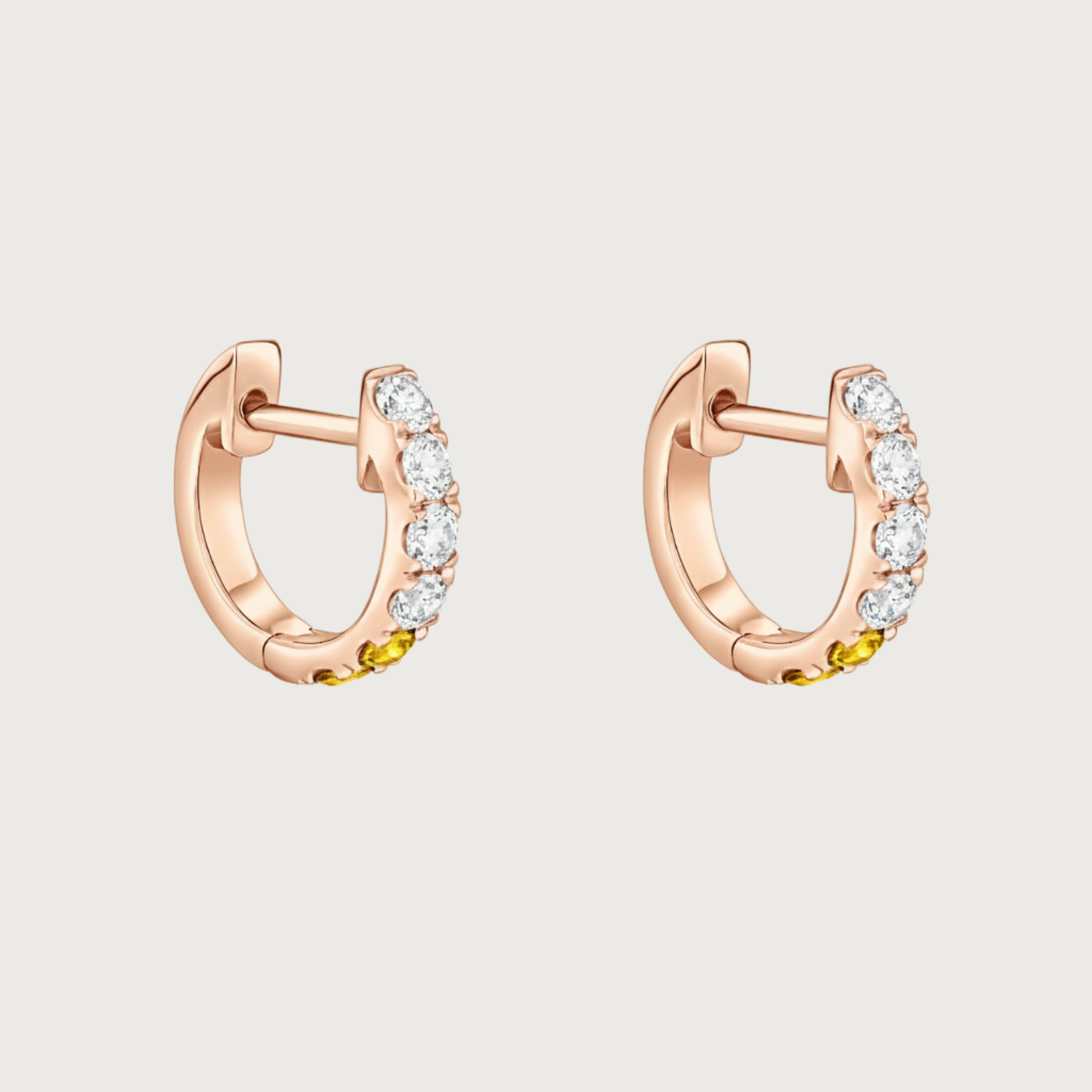 The Journey Hoops Diamond and Yellow Sapphire