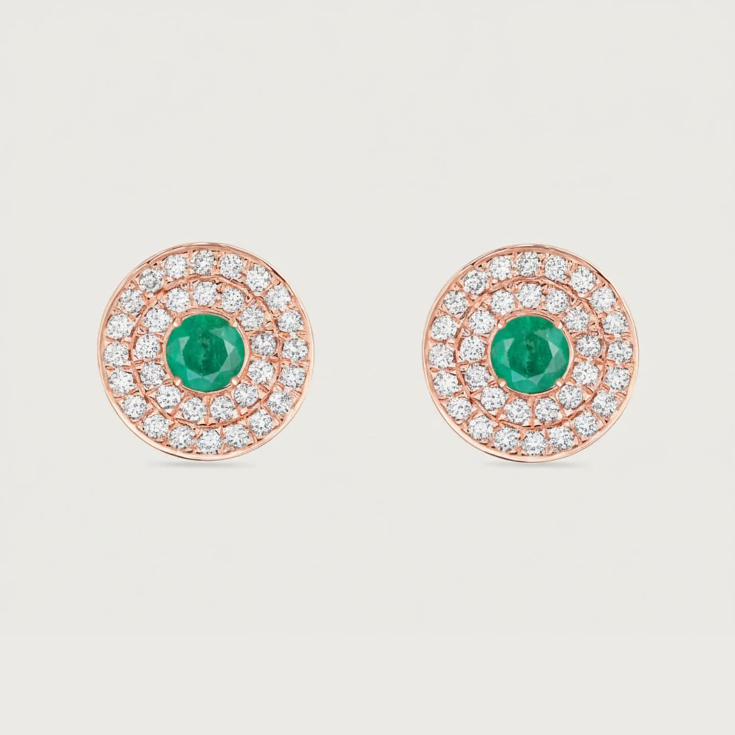 My Universe Clip Earrings Emerald and Diamonds