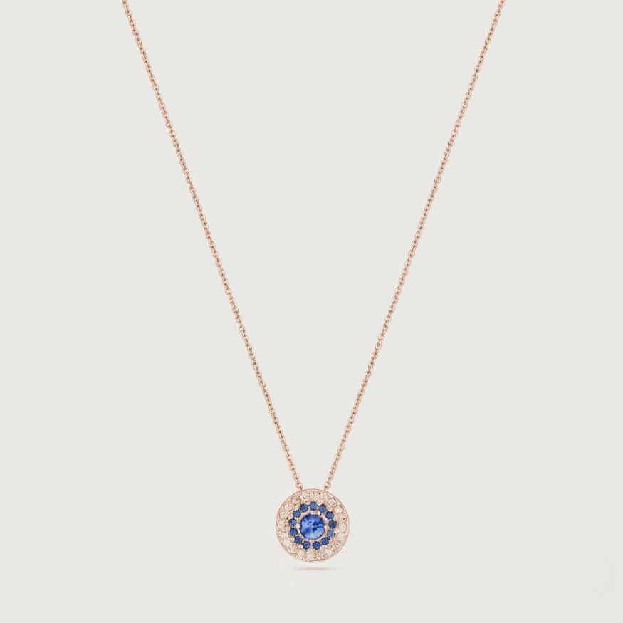My Universe Necklace and Hand-Chain Blue Sapphire and Diamonds