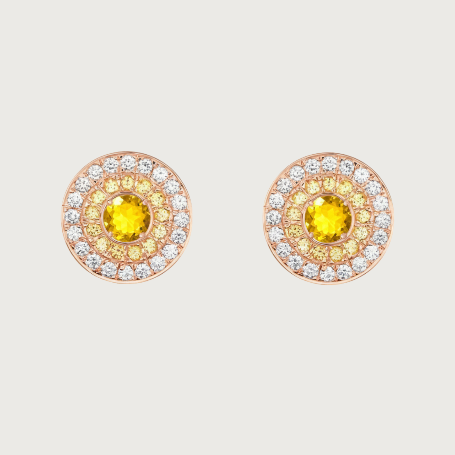 My Universe Clip Earrings Yellow Sapphire and Diamonds
