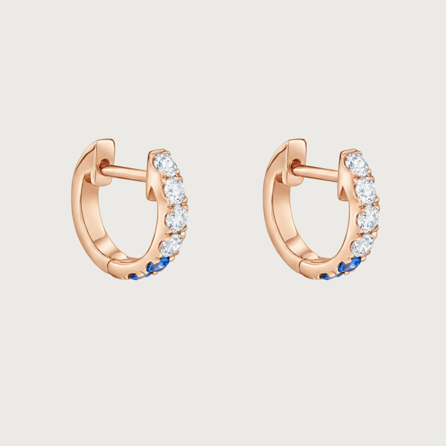 The Journey Hoops Diamond and Blue Sapphire