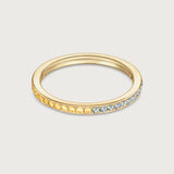 The Journey Ring Blue Topaz and Citrine in 18K Yellow Gold