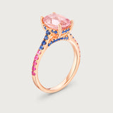 The Chroma Pink Tourmaline Cocktail Ring in 18K Rose Gold