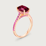 The Chroma Garnet Cocktail Ring in 18K Rose Gold