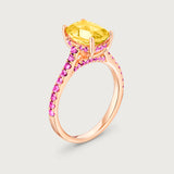 The Chroma Yellow Sapphire Cocktail Ring in 18K Rose Gold