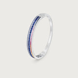 The Radiant Union Bracelet Blue Sapphire in 18K White Gold