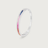 The Rainbow Union Bracelet in 18K White Gold