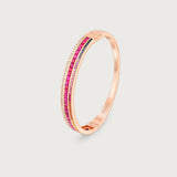 The Union Radiant Ruby Rainbow in 18K Rose Gold