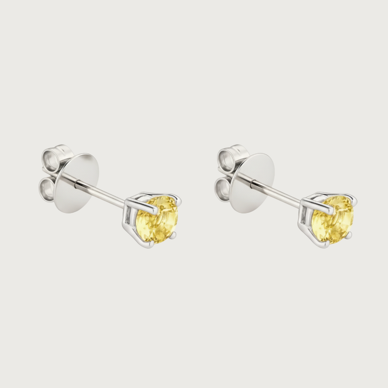 Studs Yellow Sapphire
